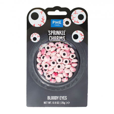 Posypka na Halloween Bloody Eyes, krwawe oczy 25 g, PME