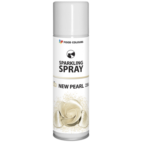 Barwnik w spray'u spożywczy perłowy New Pearl 250 ml, Food Colours, krótka data