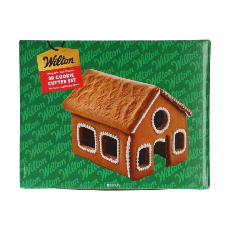 Zestaw wykrawaczek do ciastek 3D w kształcie domku z piernika, 10 szt., Wilton