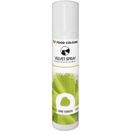 Zamsz w spray'u limonkowy Lime green jasny zielony 100 ml, Food Colours