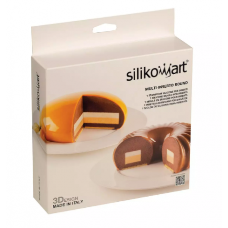 Multi-Inserto Round forma silikonowa 3 wkładki Ø176/150/30 mm, Silikomart