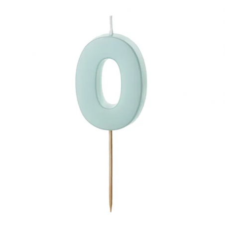 Świeczka urodzinowa Cyferka 0 jasny niebieski 5,5 cm Świeczka urodzinowa Cyferka 0 jasny niebieski 5,5 cm