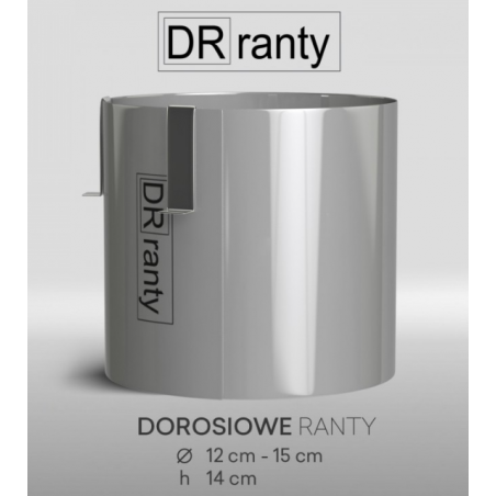 Rant cukierniczy 12 - 15 cm h 14 cm, bez podziałki, okrągły, regulowany Dorosiowe Ranty