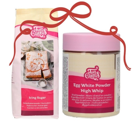 Zestaw do lukru królewskiego: albumina 125g + cukier puder ekstra drobny 900g