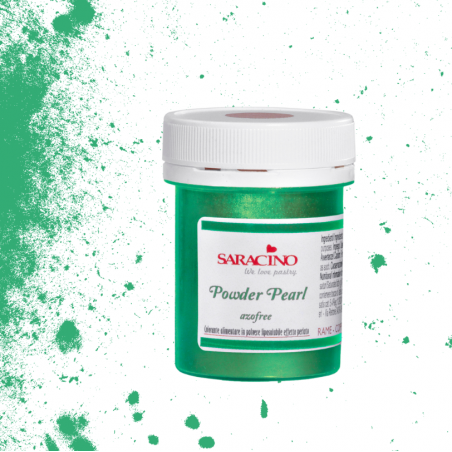 Barwnik spożywczy w proszku Powder Pearl perłowy zielony emerald 5g, Saracino
