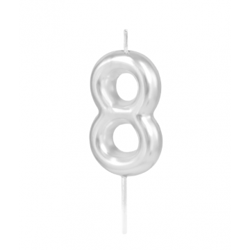 Świeczka urodzinowa srebrna...