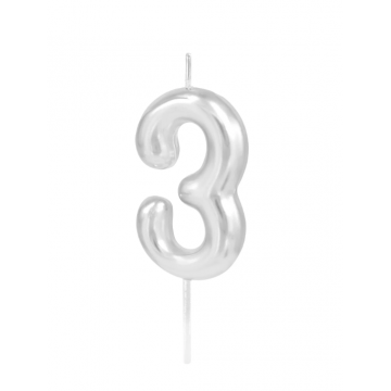 Świeczka urodzinowa srebrna...