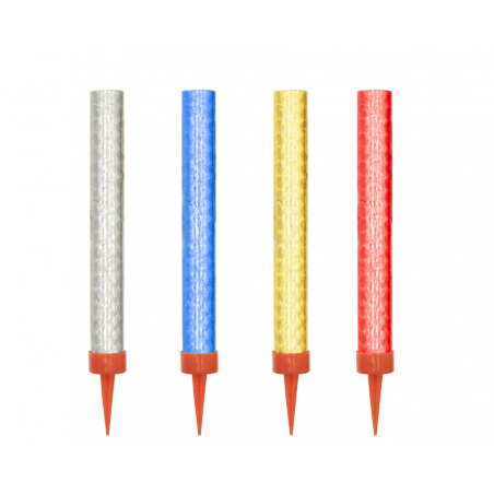 Świeczka raca fontanna cztery kolory 12 cm, 4 szt. – PartyPal