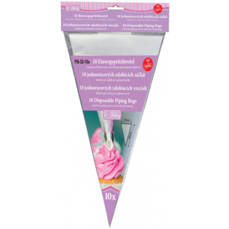 Rękawy cukiernicze jednorazowe 10 szt., do kremów 30 cm, Alvarak
