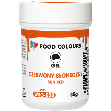 Barwnik spożywczy w żelu czerwony słoneczny 35 g, Food Colours