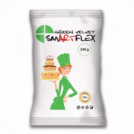SmartFlex masa cukrowa Velvet Waniliowa zielona 250 g, krótka data
