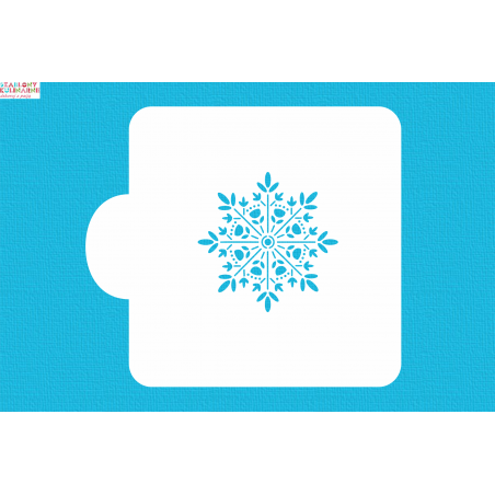 Szablon do dekoracji Śnieżynka lodowa