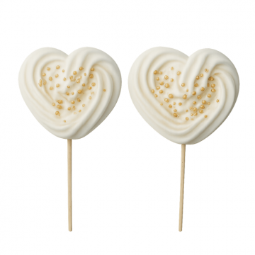 Beza serce biało złote z...