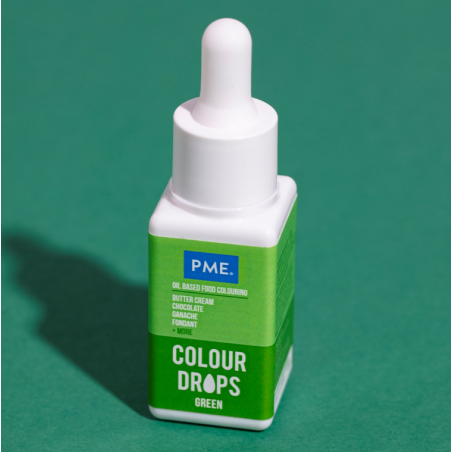 Barwnik spożywczy olejowy PME, Colour Drops, zielony 20 ml
