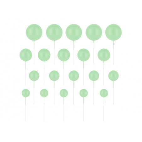 Toppery na tort Kule miętowe 20 szt. PartyPal