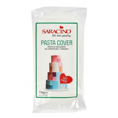 Masa cukrowa Pasta Cover Top biała 1 kg, Saracino, krótka data