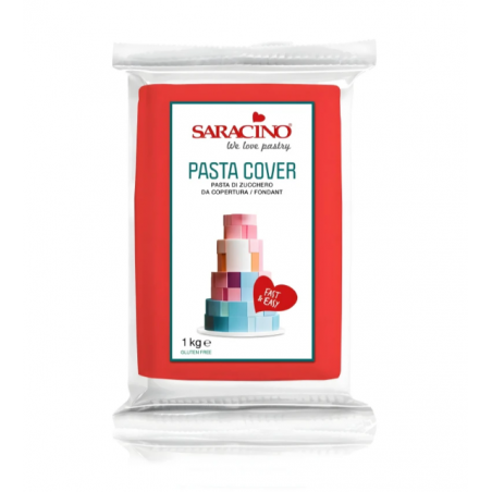 Masa cukrowa Pasta Cover Top czerwona 1 kg, Saracino