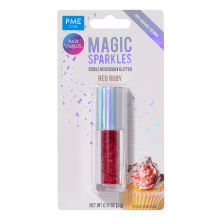 Posypka brokat czerwony spożywczy Magic Sparkles, PME