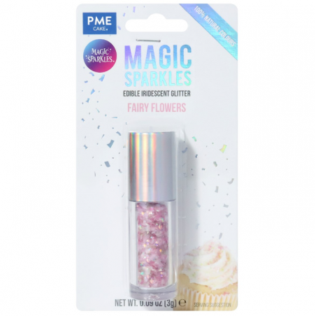 Posypka brokat pyłek kwiatowy, różowy spożywczy Magic Sparkles, PME