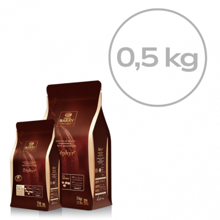 Czekolada biała Cacao Barry Zephyr 34% w pastylkach 0,5 kg