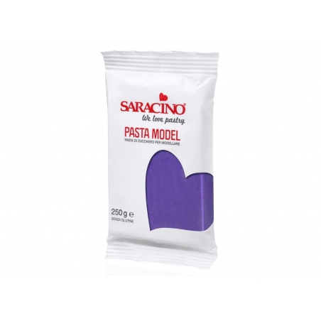 Masa cukrowa do figurek fioletowa Violet 250 g, Saracino, krótka data
