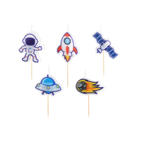 Świeczki kosmos, 5 szt.