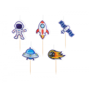 Świeczki kosmos, 5 szt.