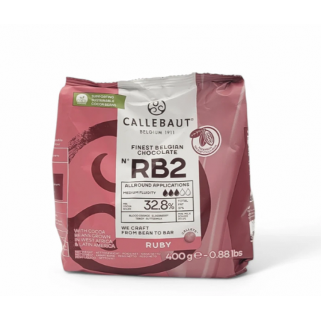 Czekolada rubinowa Ruby Callebaut w pastylkach 400 g