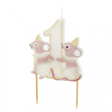 Świeczka cyfra 1, myszki,...