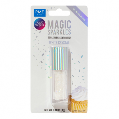 Posypka brokat biały spożywczy Magic Sparkles, PME