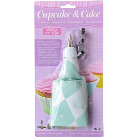 Zestaw rękaw cukierniczy i tylki do dekoracji tortów i babeczek 4 szt.