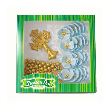 Zestaw komunijny, niebieski...