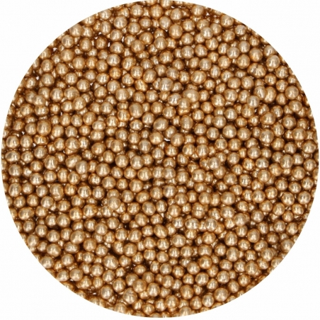 Posypka złote perełki vintage małe 80 g, FunCakes