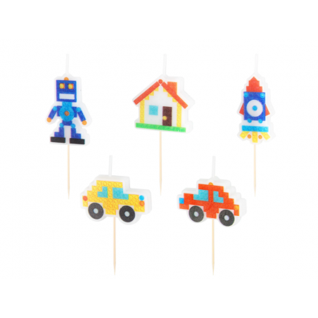 Świeczki klocki, 5 szt.