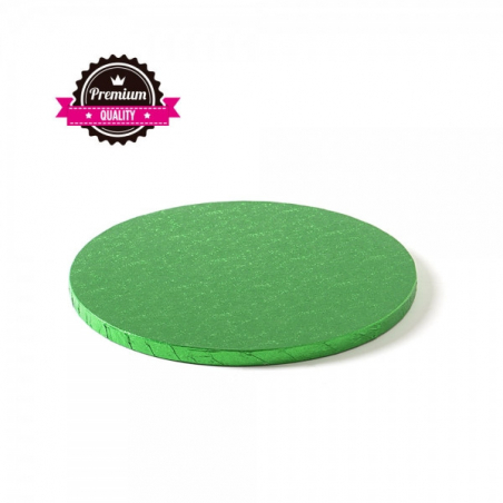 Podkład pod tort zielony okrągły b. gruby śr. 35 cm