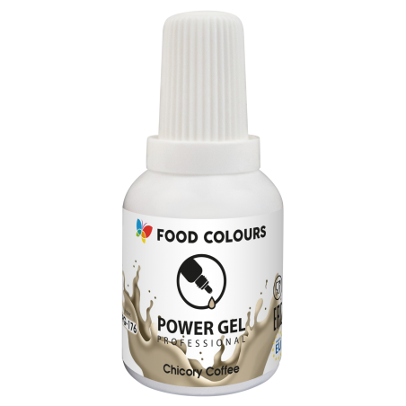 Barwnik spożywczy w żelu, kawowy Chicory Coffee PowerGel, FoodColours, data ważności: 18.05.2026