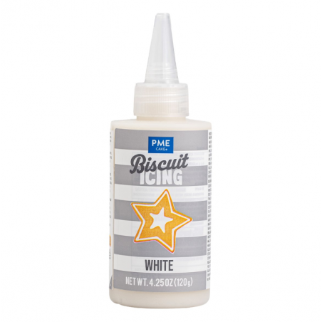 Biały lukier do dekoracji w tubie PME 120 g – gotowy do użycia