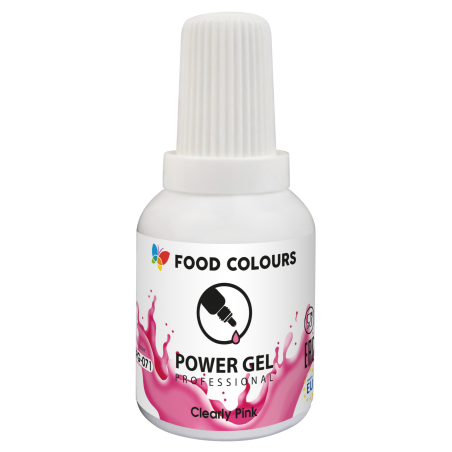 Power Gel Clearly Pink – intensywny różowy barwnik spożywczy 35 g, FoodColours