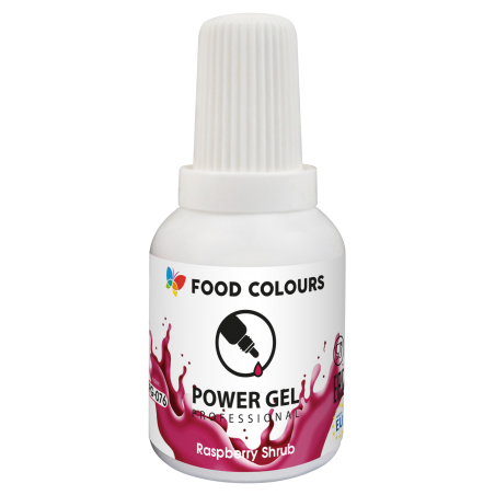 Power Gel Raspberry Shrub – intensywny malinowy barwnik spożywczy, FoodColours