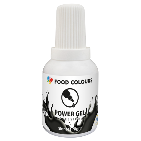 Power Gel Starless Night – intensywny czarny barwnik cukierniczy, FoodColours
