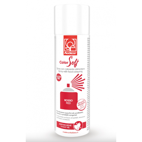Zamsz jadalny ColorSoft czerwony do deserów premium 250 ml, Modecor