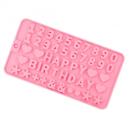 Forma silikonowa Happy Birthday – litery, cyfry i symbole, Happy Sprinkles