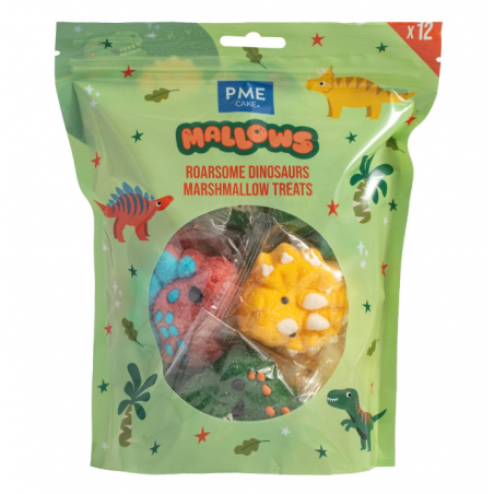 Pianki marshmallow dinozaury 12 szt., PME