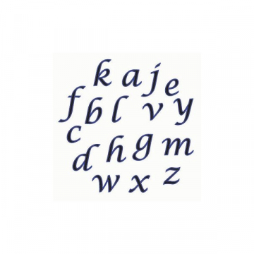 Wykrawaczki alfabet litery...