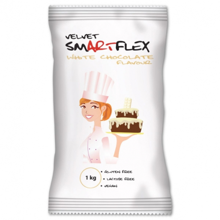 Smartflex masa cukrowa Velvet biała czekolada BIAŁA 1 kg