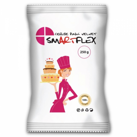 Smartflex masa cukrowa Velvet waniliowa intensywna różowa 250g