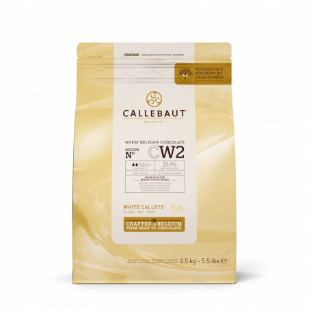 Czekolada Callebaut biała CW2 w pastylkach 2,5 kg