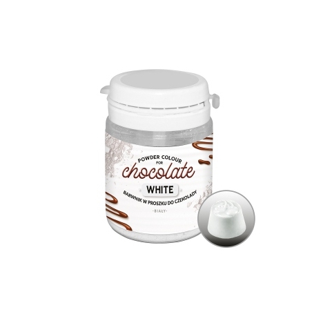 Barwnik dekoracyjny do czekolady w proszku biały, Food Colours 20 g