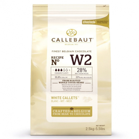 Czekolada biała W2 Callebaut w pastylkach 2,5kg