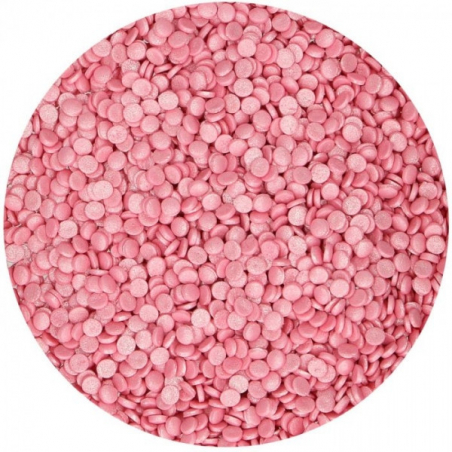 Posypka mini konfetti cekiny różowe metaliczne